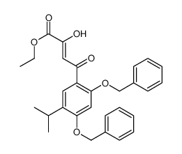 ETHYL 4-(2,4-BIS(BENZYLOXY)-5-ISOPROPYLPHENYL)-2-HYDROXY-4-OXOBUT-2-ENOATE Structure