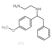 1,2-Ethanediamine,N1-[1-(4-methoxyphenyl)-2-phenylethyl]-, hydrochloride (1:2) Structure