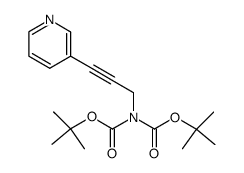 N,N-di-tert-butoxycarbonyl-3-pyridin-3-ylprop-2-ynyl amine结构式