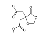 (5-Oxo-1,3-dioxolane-4,4-diyl)bis(acetic acid methyl) ester Structure