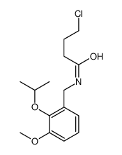 4-chloro-N-[(3-methoxy-2-propan-2-yloxyphenyl)methyl]butanamide Structure