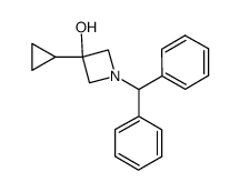 1-benzhydryl-3-cyclopropyl-azetidin-3-ol结构式