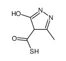 2-Pyrazoline-4-carbothioic acid,3-methyl-5-oxo- (6CI) structure