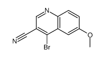 4-溴-6-甲氧基喹啉-3-甲腈结构式