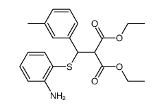 diethyl 2-(((2-aminophenyl)thio)(m-tolyl)methyl)malonate结构式