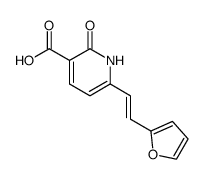 6-<2-(2-furanyl)ethenyl>-1,2-dihydro-2-oxo-3-pyridinecarboxylic acid结构式