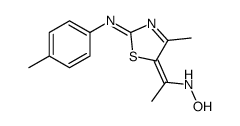 N-[1-[4-methyl-2-(4-methylphenyl)imino-1,3-thiazol-5-ylidene]ethyl]hydroxylamine Structure