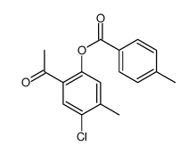 (2-acetyl-4-chloro-5-methylphenyl) 4-methylbenzoate Structure