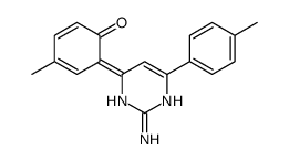 6-[2-amino-4-(4-methylphenyl)-1H-pyrimidin-6-ylidene]-4-methylcyclohexa-2,4-dien-1-one Structure