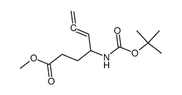 4-tert-Butoxycarbonylamino-hepta-5,6-dienoic acid methyl ester结构式