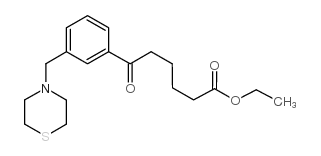 ETHYL 6-OXO-6-[3-(THIOMORPHOLINOMETHYL)PHENYL]HEXANOATE结构式