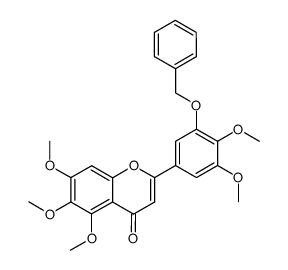 3'-benzyloxy-4',5,5',6,7-pentamethoxyflavone结构式