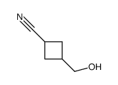 3-(hydroxymethyl)cyclobutane-1-carbonitrile structure