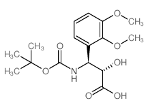 (2S,3S)-3-((TERT-BUTOXYCARBONYL)AMINO)-3-(2,3-DIMETHOXYPHENYL)-2-HYDROXYPROPANOIC ACID结构式