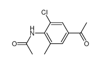 4'-acetylamino-3'-chloro-5'-methyl-acetophenone结构式