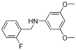 3,5-Dimethoxy-N-(2-fluorobenzyl)aniline structure