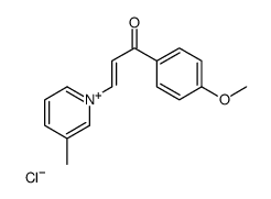 1-[(1E)-3-(4-Methoxyphenyl)-3-oxo-1-propen-1-yl]-3-methylpyridini um chloride结构式