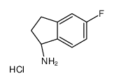 (S)-5-氟-2,3-二氢-1H-茚-1-胺盐酸盐结构式