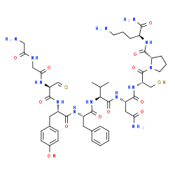 vasopressin, 2-Gly-9-des-Gly-4-Val-8-Orn- Structure