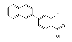 2-fluoro-4-naphthalen-2-ylbenzoic acid结构式