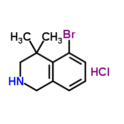 5-Bromo-4,4-dimethyl-1,2,3,4-tetrahydroisoquinoline hydrochloride Structure