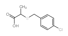 2-[(4-chlorobenzyl)thio]propanoic acid结构式