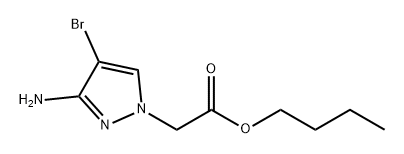 Butyl 2-(3-amino-4-bromo-1h-pyrazol-1-yl)acetate Structure