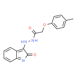 (E)-N-(2-oxoindolin-3-ylidene)-2-(p-tolyloxy)acetohydrazide structure