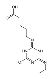 5-[[4-chloro-6-(ethylamino)-1,3,5-triazin-2-yl]amino]pentanoic acid结构式