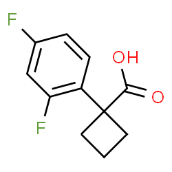 1-(2,4-difluorophenyl)cyclobutane-1-carboxylic acid structure