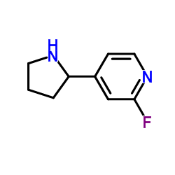 2-Fluoro-4-(2-pyrrolidinyl)pyridine Structure