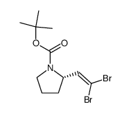 (S)-2-(2,2-dibromoethenyl)-1-pyrrolidinecarboxylic acid 1,1-dimethylethyl ester结构式