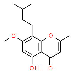 5-Hydroxy-8-isopentyl-7-methoxy-2-methylchromone结构式