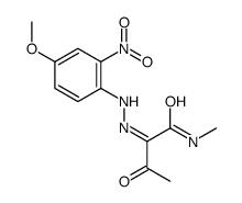 (2E)-2-[(4-methoxy-2-nitrophenyl)hydrazinylidene]-N-methyl-3-oxobutanamide Structure