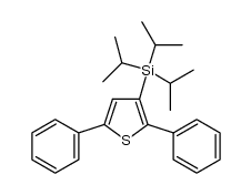 2,5-diphenyl-3-(triisopropylsilyl)thiophene结构式