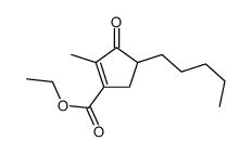 ethyl 2-methyl-3-oxo-4-pentylcyclopentene-1-carboxylate结构式