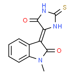 1-methyl-3-(5-oxo-2-thioxo-4-imidazolidinylidene)-1,3-dihydro-2H-indol-2-one picture