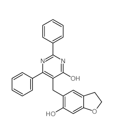 4(3H)-Pyrimidinone,5-[(2,3-dihydro-6-hydroxy-5-benzofuranyl)methyl]-2,6-diphenyl- picture