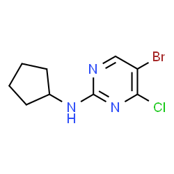 5-bromo-4-chloro-N-cyclopentylpyrimidin-2-amine structure