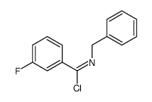 N-benzyl-3-fluorobenzenecarboximidoyl chloride Structure