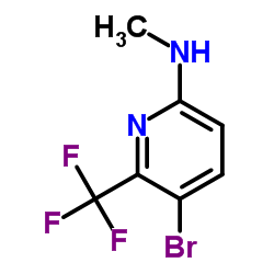 5-Bromo-N-methyl-6-(trifluoromethyl)-2-pyridinamine结构式