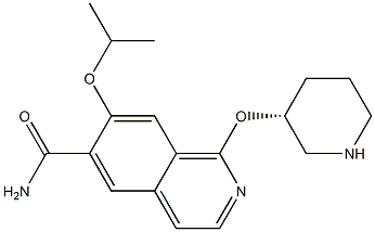 (R)-7-isopropoxy-1-(piperidin-3-yloxy)isoquinoline-6-carboxamide Structure