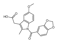 1-(1,3-Benzodioxol-5-ylcarbonyl)-5-methoxy-2-methyl-1H-indole-3-acetic acid structure