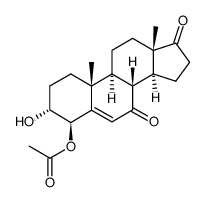 4β-acetoxy-3α-hydroxyandrost-5-ene-7,17-dione Structure