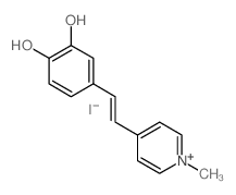 Pyridinium,4-[2-(3,4-dihydroxyphenyl)ethenyl]-1-methyl-, iodide (1:1)结构式