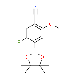 5-Fluoro-2-methoxy-4-(4,4,5,5-tetramethyl-1,3,2-dioxaborolan-2-yl)benzonitrile Structure