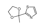 2-(2-甲基-1,3-二氧孕强誥pp-2-基)噻唑结构式