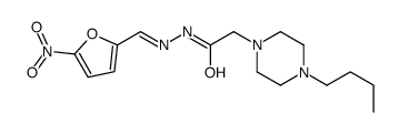 N'-[(5-Nitrofuran-2-yl)methylene]-4-butyl-1-piperazineacetic acid hydrazide结构式