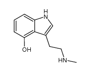 4-Hydroxy-N-methyltryptamine Structure