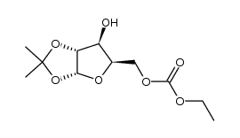 1,2-O-Isopropylidene-5-O-ethoxycarbonyl-d-xylofuranose结构式